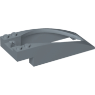 Windscreen 10 × 4 × 2 Curved with Bubble Cutout and Single Hinge Finger Sandblau