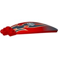 Windscreen 9 × 3 × 1 2/3 Bubble Canopy with Black End, Flames and Fuel Filler Print Red