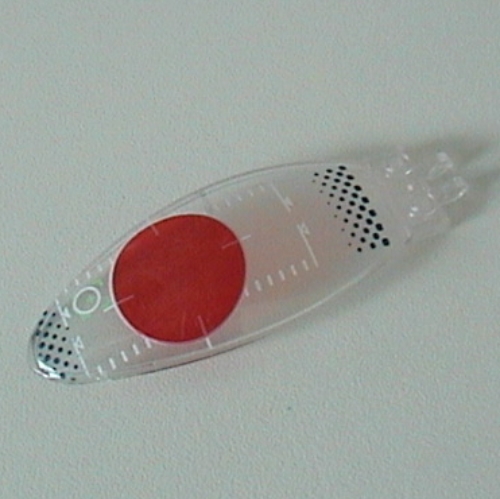 Windscreen 9 × 3 × 1 2/3 Bubble Canopy with Red Circle and Verniers Print Trans-Clear