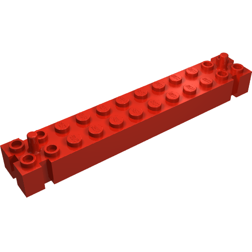 Brick Special 2 × 12 with 2 End Pegs Rot
