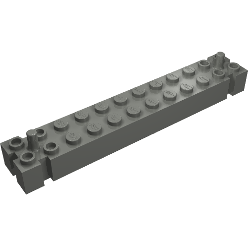 Brick Special 2 × 12 with 2 End Pegs Dark Bluish Gray