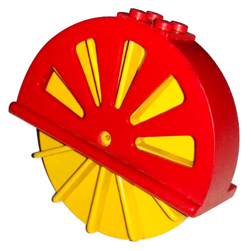 Fabuland, Waterwheel in Red Wheel-Holder Gelb