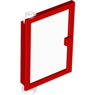 Tür 1 × 4 × 5 links mit transparent Glas