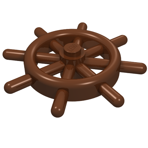Boat / Ship Wheel / Helm Rotbraun