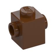 Brick Special 1 × 1 with Studs on 2 Sides Reddish Brown