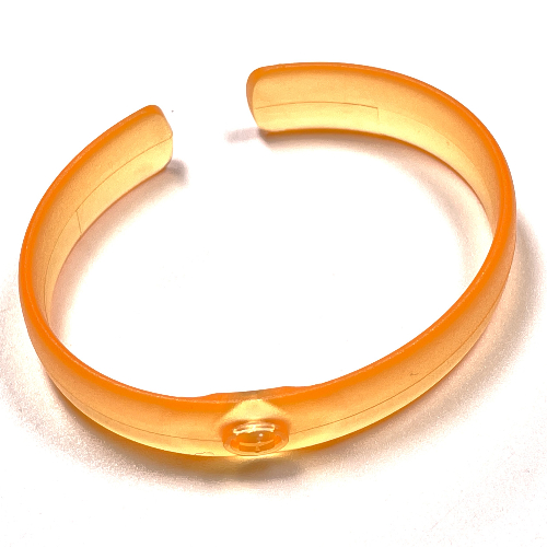 Clikits Bracelet, Bangle with Hole Trans-Flame Yellowish Orange