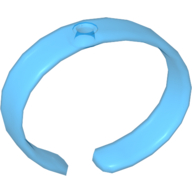 Clikits Bracelet, Bangle with Hole Trans-Light Royal Blue