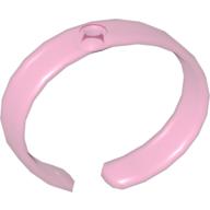 Clikits Bracelet, Bangle with Hole Transparent-Dunkelrosa
