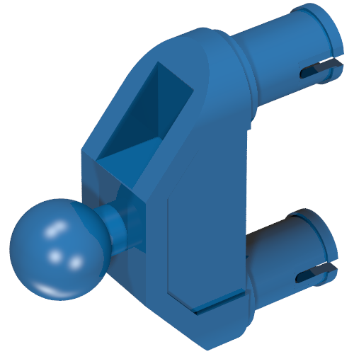 Towball 1 × 3 Triangle with Two Pins Blue