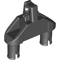 Hinge 1 × 3 Triangle with Two Pins, 1 Locking Finger, Round Pin Holes Black