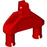 Hinge 1 × 3 Triangle with Two Pins, 1 Locking Finger, Round Pin Holes Rot