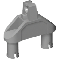 Hinge 1 × 3 Triangle with Two Pins, 1 Locking Finger, Round Pin Holes Hellblaugrau