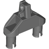 Hinge 1 × 3 Triangle with Two Pins, 1 Locking Finger, Round Pin Holes Dunkelblaugrau