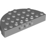 Brick Round Corner 4 × 8 Full Brick Double Hellblaugrau