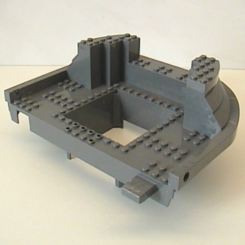 Bootsdeck-Abschnitt, Riesenbug / Heck 15 × 22, Oberteil in Dunkelblaugrau