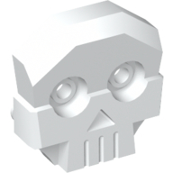 Skull 1 × 4 × 3 Relief with Two Pins White