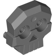 Skull 1 × 4 × 3 Relief with Two Pins in Dark Bluish Gray