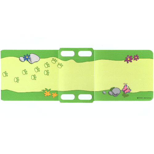 Duplo Playmat Roadway with Flowers, Rocks, Footprints, and Butterfly Print [No Color/Any Color]