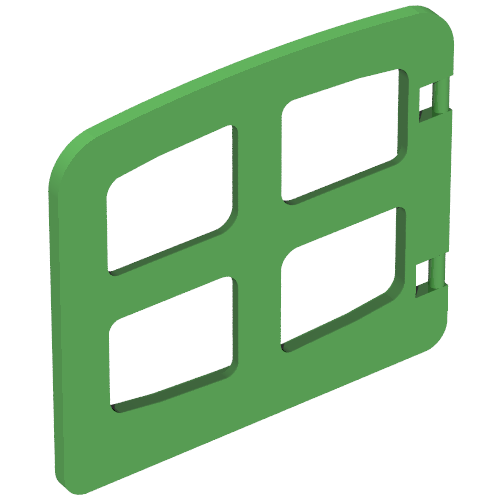 Duplo Door / Window with Four Panes Hellgrün