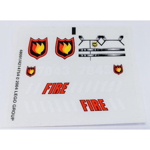 Sticker Sheet for Set 7043-1 [No Color/Any Color]