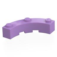 Brick Round Corner 4 × 4 Macaroni Wide with 3 Studs Medium Lavender