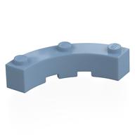 Brick Round Corner 4 × 4 Macaroni Wide with 3 Studs Sand Blue