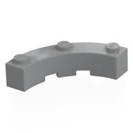 Brick Round Corner 4 × 4 Macaroni Wide with 3 Studs Light Bluish Gray