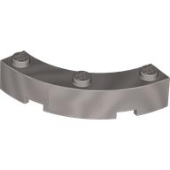 Brick Round Corner 4 × 4 Macaroni Wide with 3 Studs Metallic-Silber