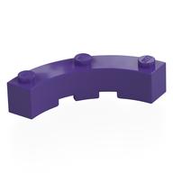 Brick Round Corner 4 × 4 Macaroni Wide with 3 Studs Dunkellila