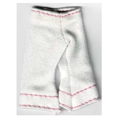 Belville, Trousers / Pants, Small, Flare Legs with Pink Stitching White