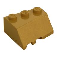 Brick Wedged, Sloped 45° 3 × 3 Right Pearl Gold