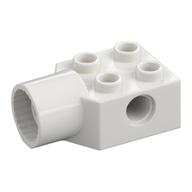 Technic Brick Special 2 × 2 with Pin Hole, Rotation Joint Socket Weiß
