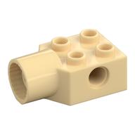 Technic Brick Special 2 × 2 with Pin Hole, Rotation Joint Socket Tan