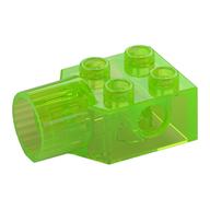 Technic Brick Special 2 × 2 with Pin Hole, Rotation Joint Socket Transparent-Hellgrün