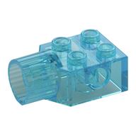 Technic Brick Special 2 × 2 with Pin Hole, Rotation Joint Socket Trans-Light Blue