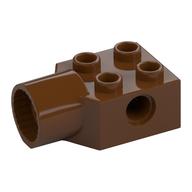 Technic Brick Special 2 × 2 with Pin Hole, Rotation Joint Socket Rotbraun