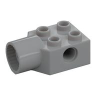 Technic Brick Special 2 × 2 with Pin Hole, Rotation Joint Socket Light Bluish Gray