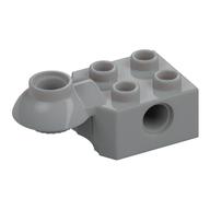 Technic Brick Special 2 × 2 with Pin Hole, Rotation Joint Ball Half [Horizontal Top] Hellblaugrau