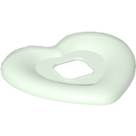 Clikits Icon Accent, Heart 3 3/8 × 3 3/8 with Raised Border Trans-Light Green