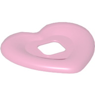Clikits Icon Accent, Heart 3 3/8 × 3 3/8 with Raised Border Transparent-Dunkelrosa