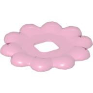 Clikits Icon Accent, Flower 3 5/8 × 3 5/8, 10 Petals with Raised Border Transparent-Dunkelrosa