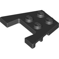 Wedge Plate 3 × 4 with Stud Notches Black