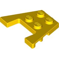 Wedge Plate 3 × 4 with Stud Notches Gelb