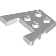 Wedge Plate 3 × 4 with Stud Notches White