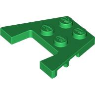 Wedge Plate 3 × 4 with Stud Notches Green