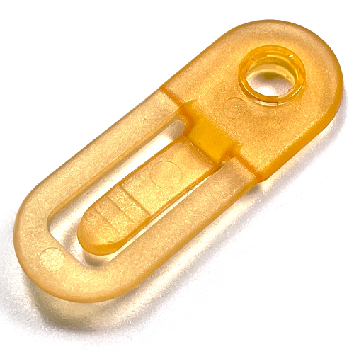 Clikits Paper Clip / Hair Clip, 1 Hole Trans-Flame Yellowish Orange
