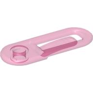Clikits Paper Clip / Hair Clip, 1 Hole Transparent-Dunkelrosa