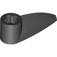 Technic Tooth 1 × 3 with Axle Hole [Hollow Underside] Black