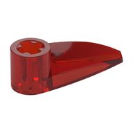 Technic Tooth 1 × 3 with Axle Hole [Hollow Underside] Transparent-Rot