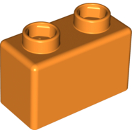 Quatro Brick 1 × 2 Orange
